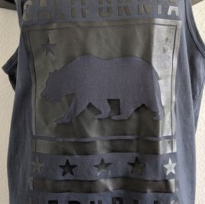 Men's Black Muscle Tank Top "California Republic"